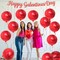 Huge Metallic Red Balloons - 22 Inch, Pack of 12 | Round 4D Mylar Balloon for Casino Theme Party, Red Party Decoration | Patriotic Party Decorations, Birthday, Anniversary, Graduation Decor